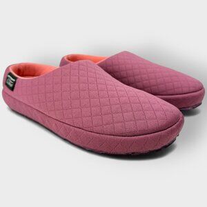 L.L.Bean Women’s Quilted Slipper Scuffs Size 6 Dark Plum Rose – New No Box